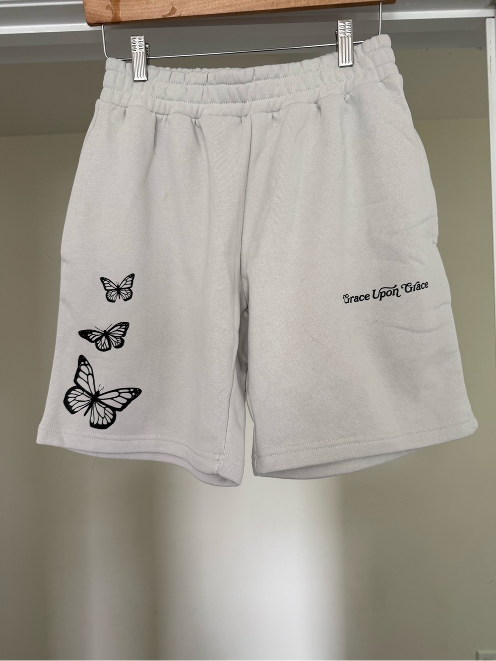 NWT - Elevated Faith - Grace Upon Grace Butterfly Sweat Shorts - Size Small